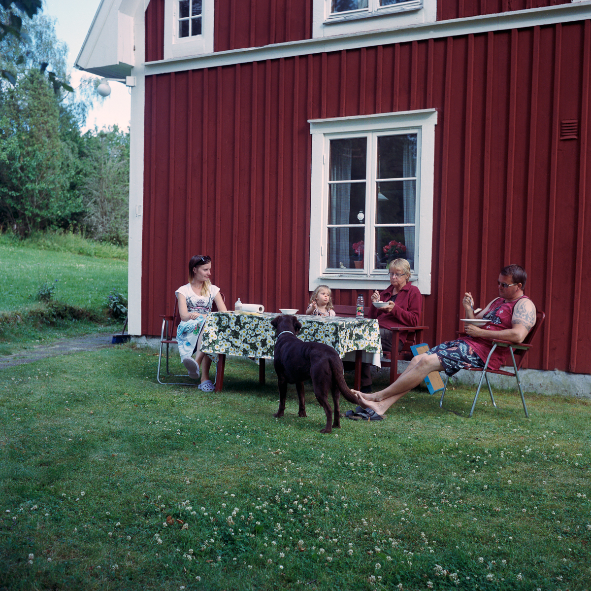 Familjen Gahnström på besök