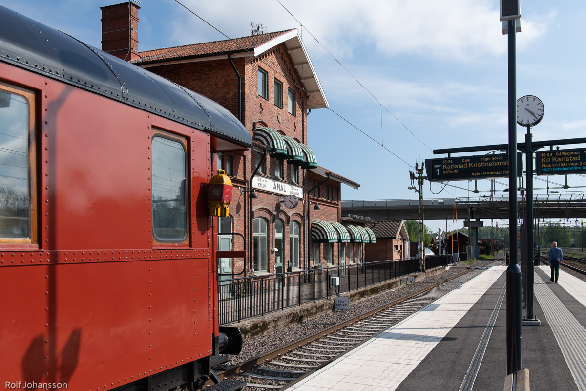 Järnvägsmusets lok och vagnar i Åmål