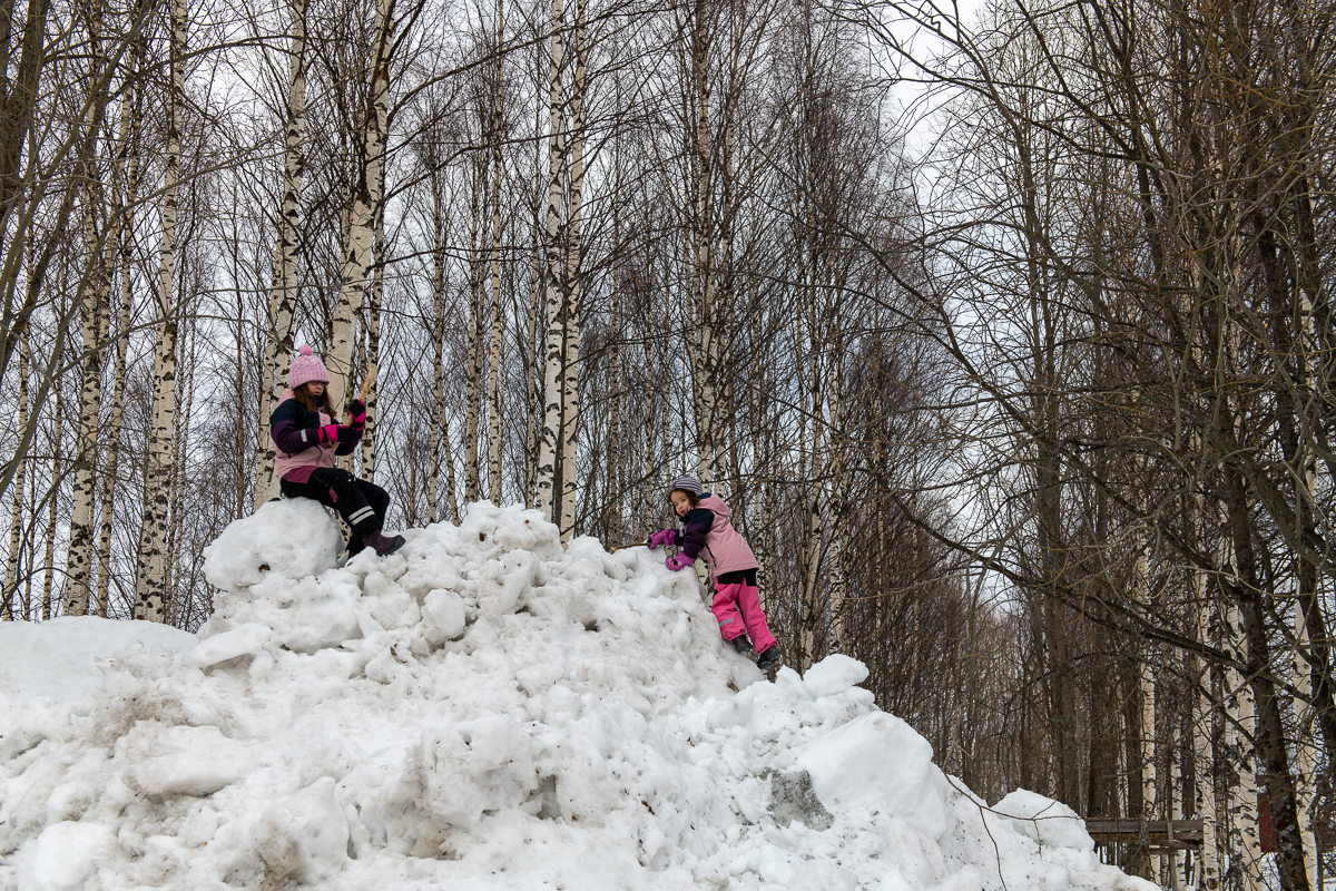 Snöberget ska bestigas!