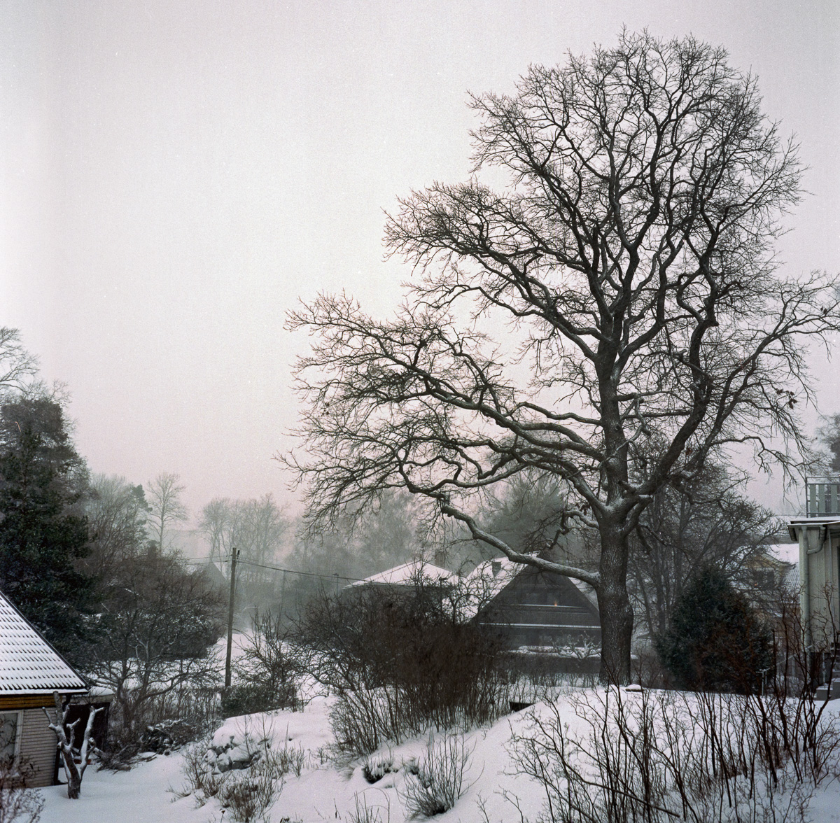 Snö över Stuvsta