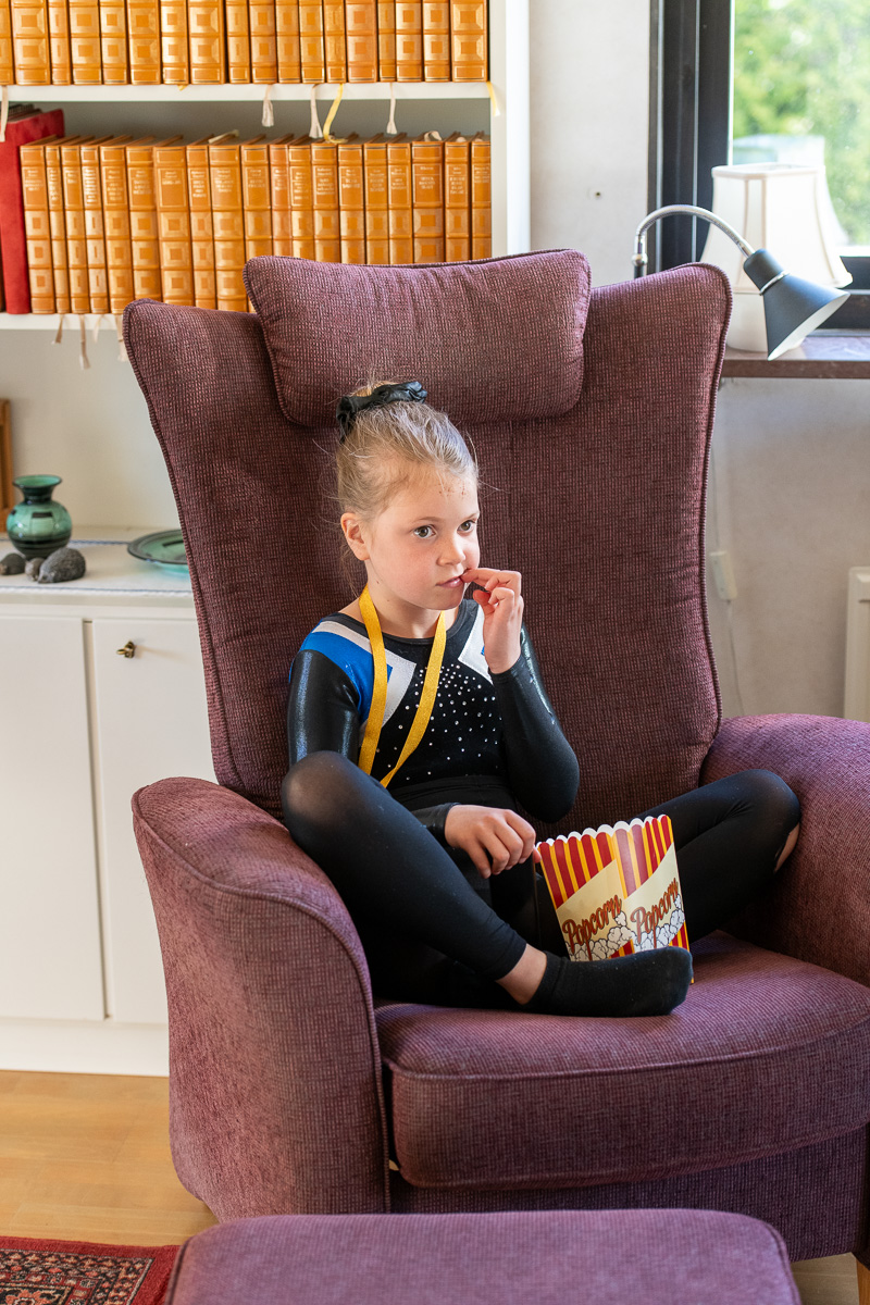 Med medalj efter tävlingen