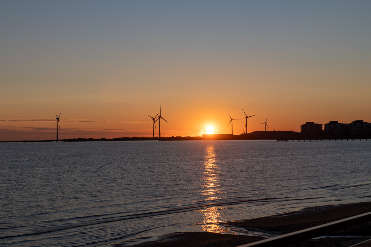 Solnedgång på Skrea Strand