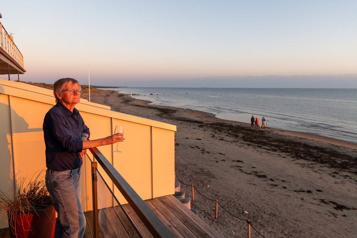 Solnedgång på Skrea Strand