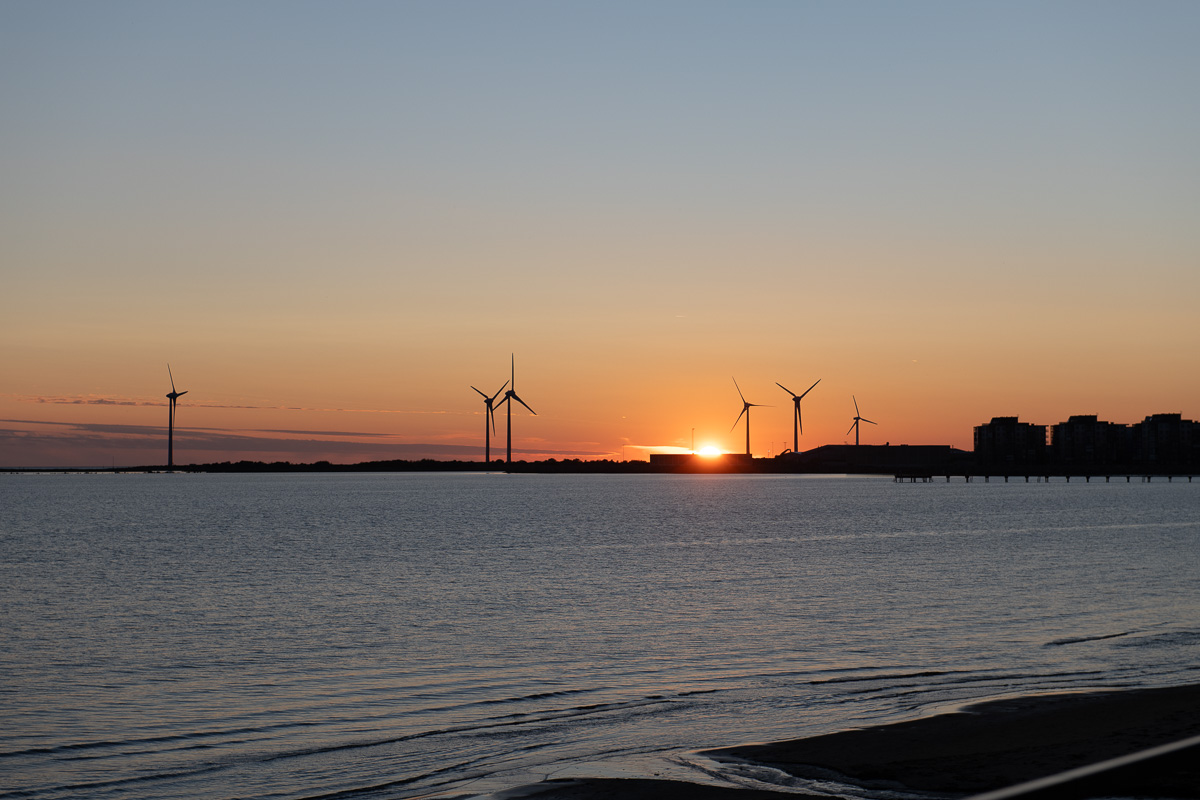 Solnedgång på Skrea Strand