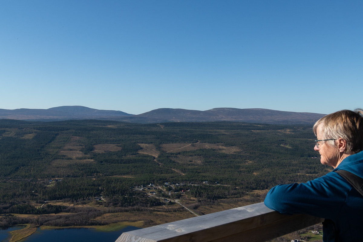 Utsikt från raststugan på Funäsdalsbergets topp