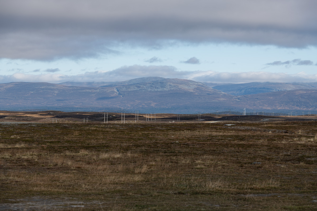 Uppe på Flatruet, 975 möh, Sveriges högst belägna bilväg