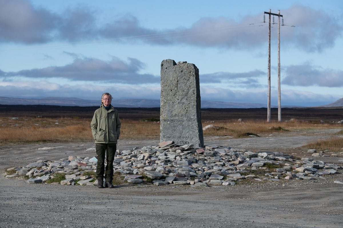 Uppe på Flatruet, 975 möh, Sveriges högst belägna bilväg