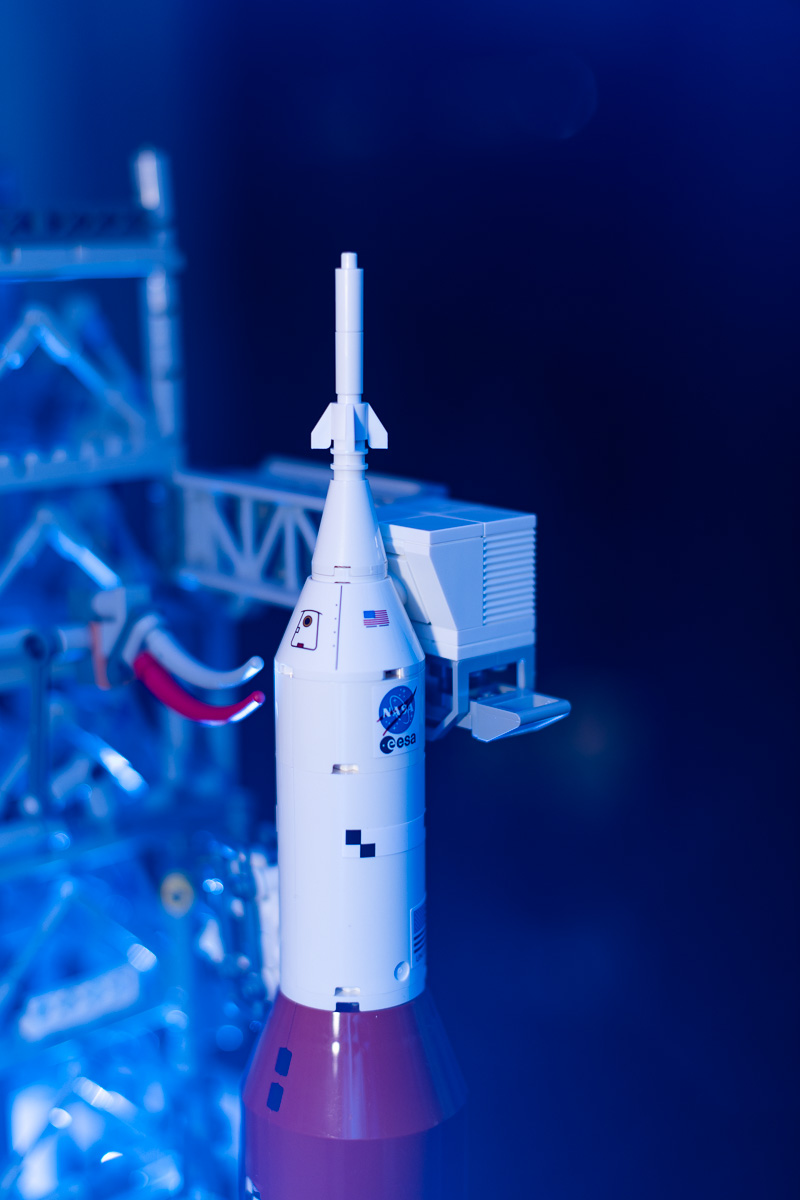 Lego-modellen av Space Launch System (SLS)